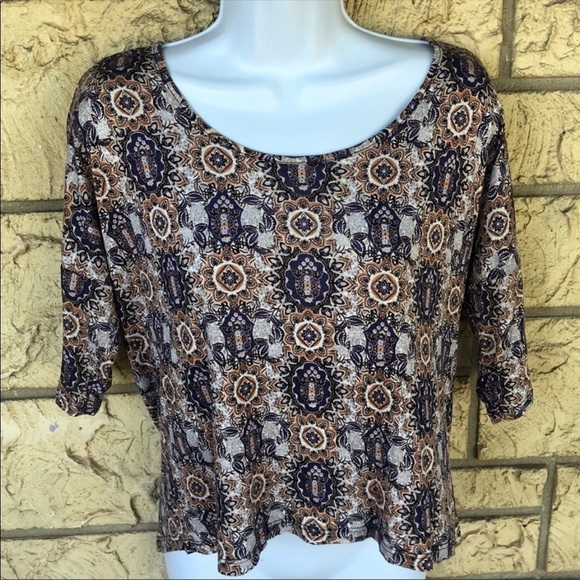 HIP happy in the present hip floral top Boho Crop Size Med - Picture 1 of 9